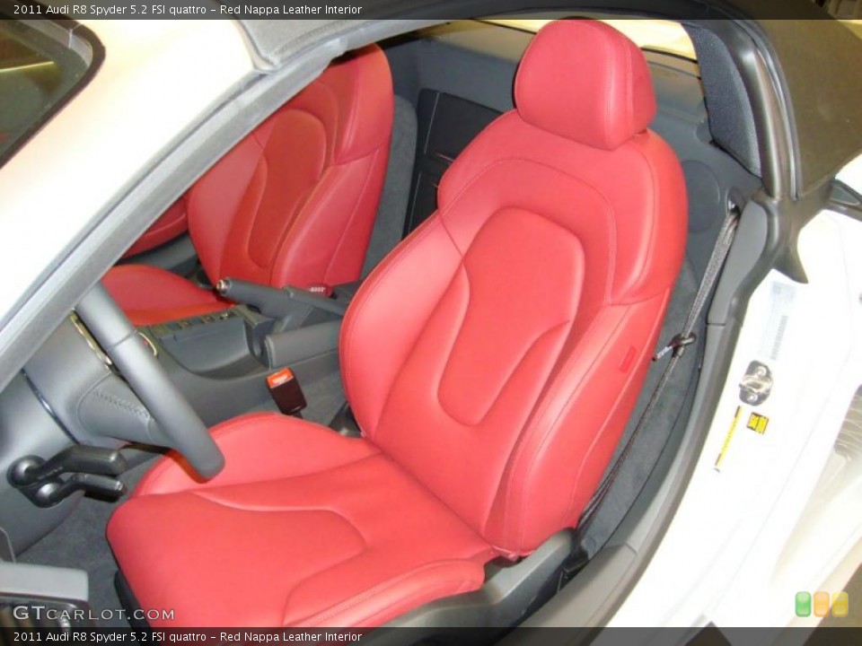 Red Nappa Leather Interior Photo for the 2011 Audi R8 Spyder 5.2 FSI quattro #41470735