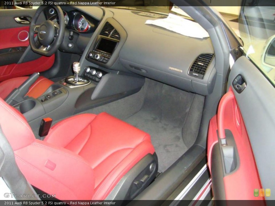 Red Nappa Leather Interior Dashboard for the 2011 Audi R8 Spyder 5.2 FSI quattro #41470747