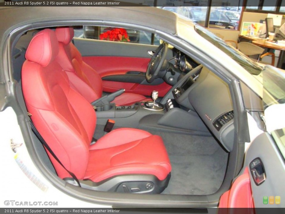 Red Nappa Leather Interior Photo for the 2011 Audi R8 Spyder 5.2 FSI quattro #41470775