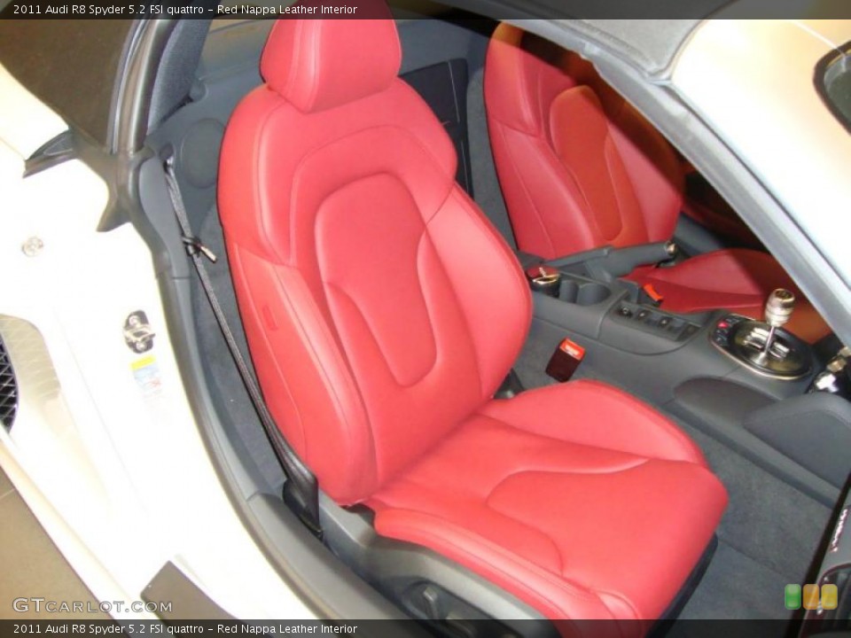 Red Nappa Leather Interior Photo for the 2011 Audi R8 Spyder 5.2 FSI quattro #41470787