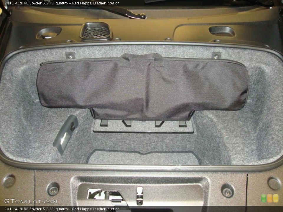 Red Nappa Leather Interior Trunk for the 2011 Audi R8 Spyder 5.2 FSI quattro #41470815