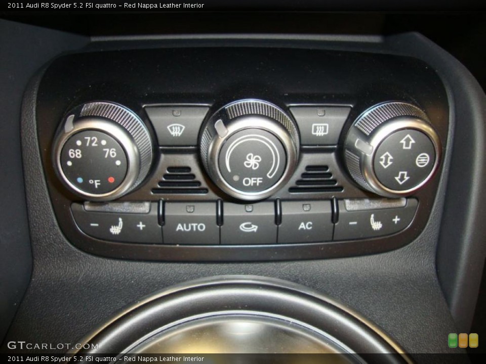 Red Nappa Leather Interior Controls for the 2011 Audi R8 Spyder 5.2 FSI quattro #41470895