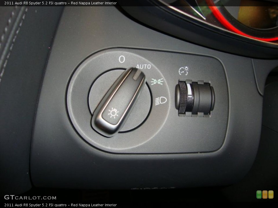 Red Nappa Leather Interior Controls for the 2011 Audi R8 Spyder 5.2 FSI quattro #41470995
