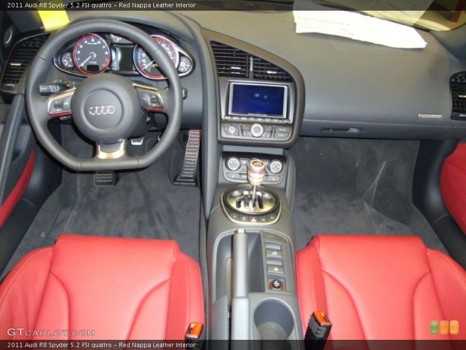 Red Nappa Leather 2011 Audi R8 Interiors
