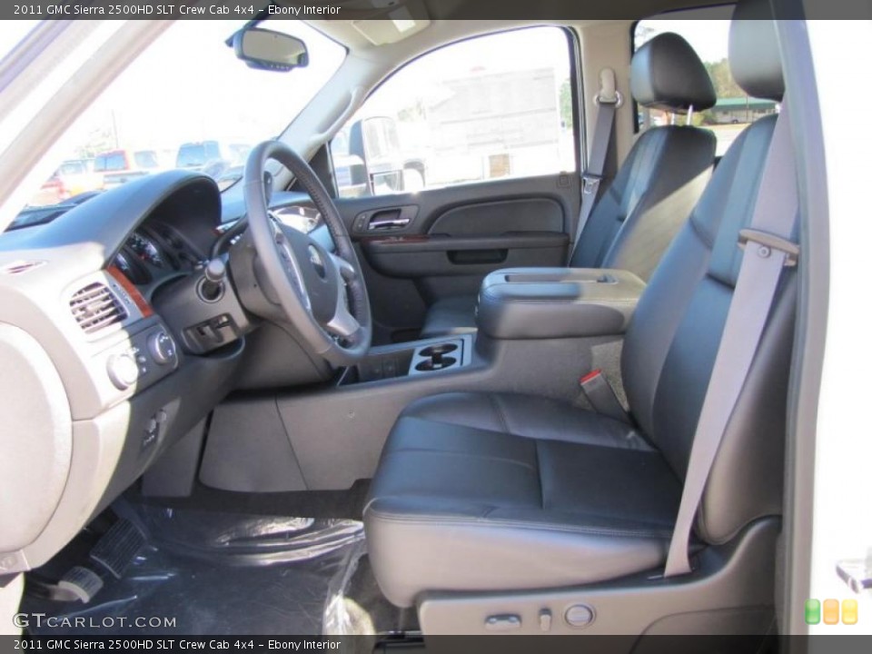 Ebony Interior Photo for the 2011 GMC Sierra 2500HD SLT Crew Cab 4x4 #41471835
