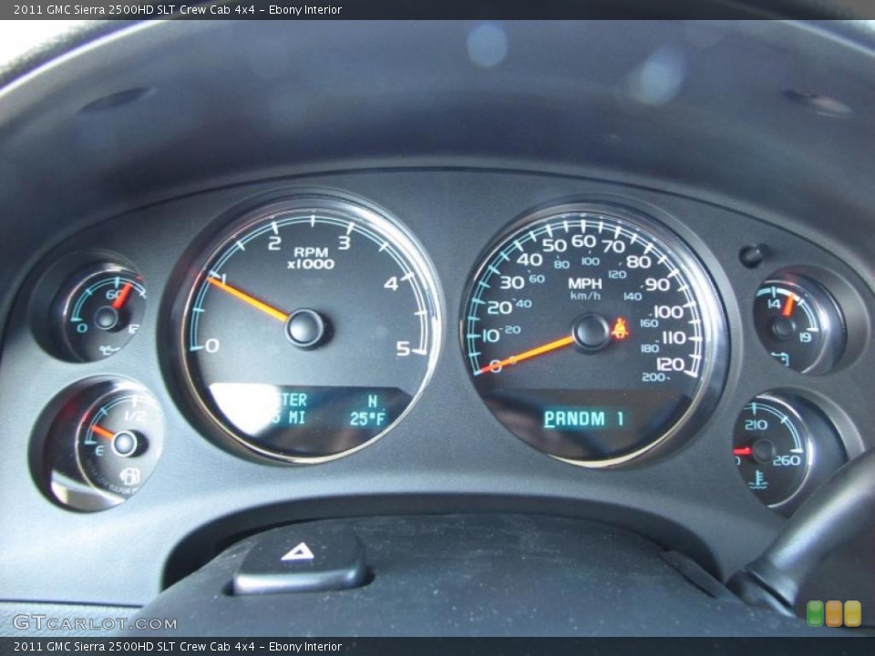 Ebony Interior Gauges for the 2011 GMC Sierra 2500HD SLT Crew Cab 4x4 #41471959