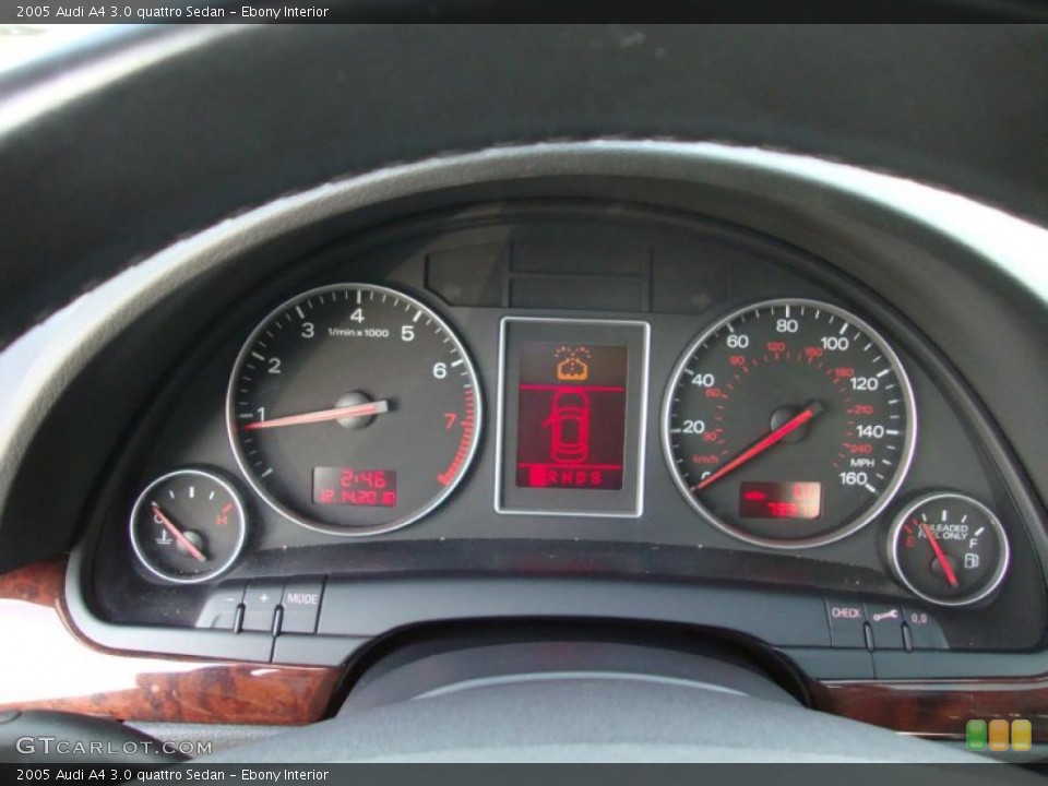 Ebony Interior Gauges for the 2005 Audi A4 3.0 quattro Sedan #41472615