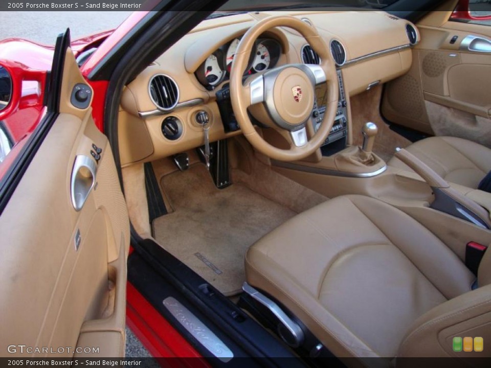 Sand Beige Interior Prime Interior for the 2005 Porsche Boxster S #41473723