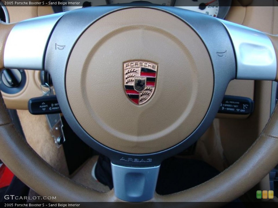 Sand Beige Interior Steering Wheel for the 2005 Porsche Boxster S #41474155