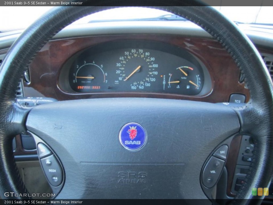 Warm Beige Interior Steering Wheel for the 2001 Saab 9-5 SE Sedan #41475579