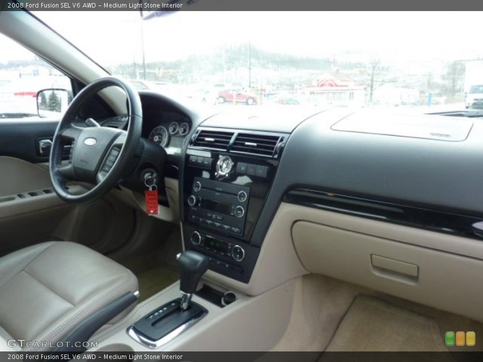 Medium Light Stone Interior Dashboard for the 2008 Ford Fusion SEL V6 AWD #41480050