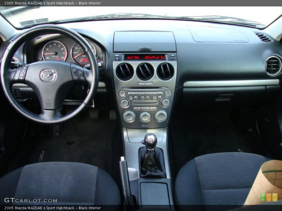Black Interior Dashboard for the 2005 Mazda MAZDA6 s Sport Hatchback #41480235