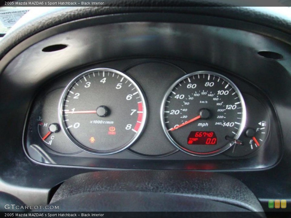 Black Interior Gauges for the 2005 Mazda MAZDA6 s Sport Hatchback #41480519