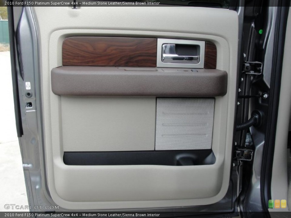 Medium Stone Leather/Sienna Brown Interior Door Panel for the 2010 Ford F150 Platinum SuperCrew 4x4 #41483279
