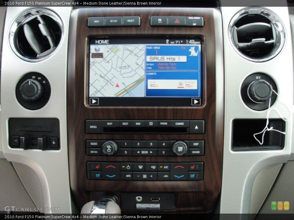 Medium Stone Leather/Sienna Brown Interior Navigation for the 2010 Ford F150 Platinum SuperCrew 4x4 #41483407