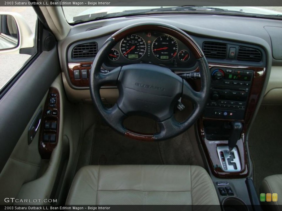 Beige Interior Steering Wheel for the 2003 Subaru Outback L.L. Bean Edition Wagon #41483647