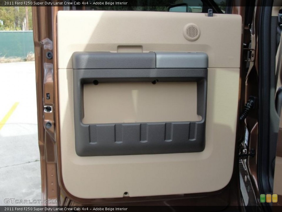 Adobe Beige Interior Door Panel for the 2011 Ford F250 Super Duty Lariat Crew Cab 4x4 #41484639