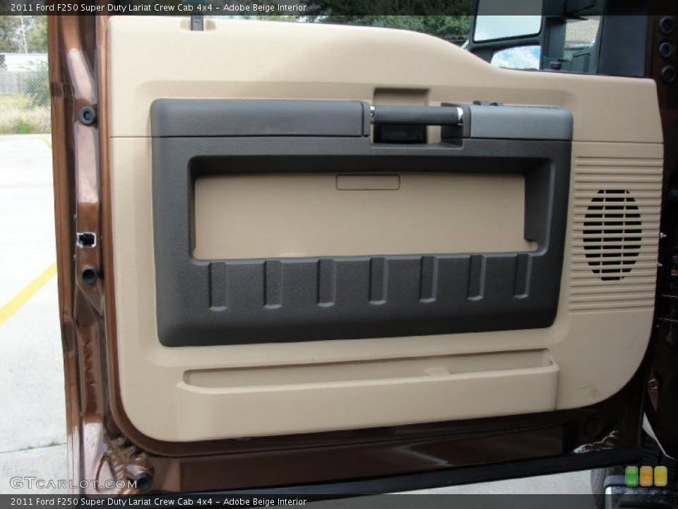 Adobe Beige Interior Door Panel for the 2011 Ford F250 Super Duty Lariat Crew Cab 4x4 #41484663