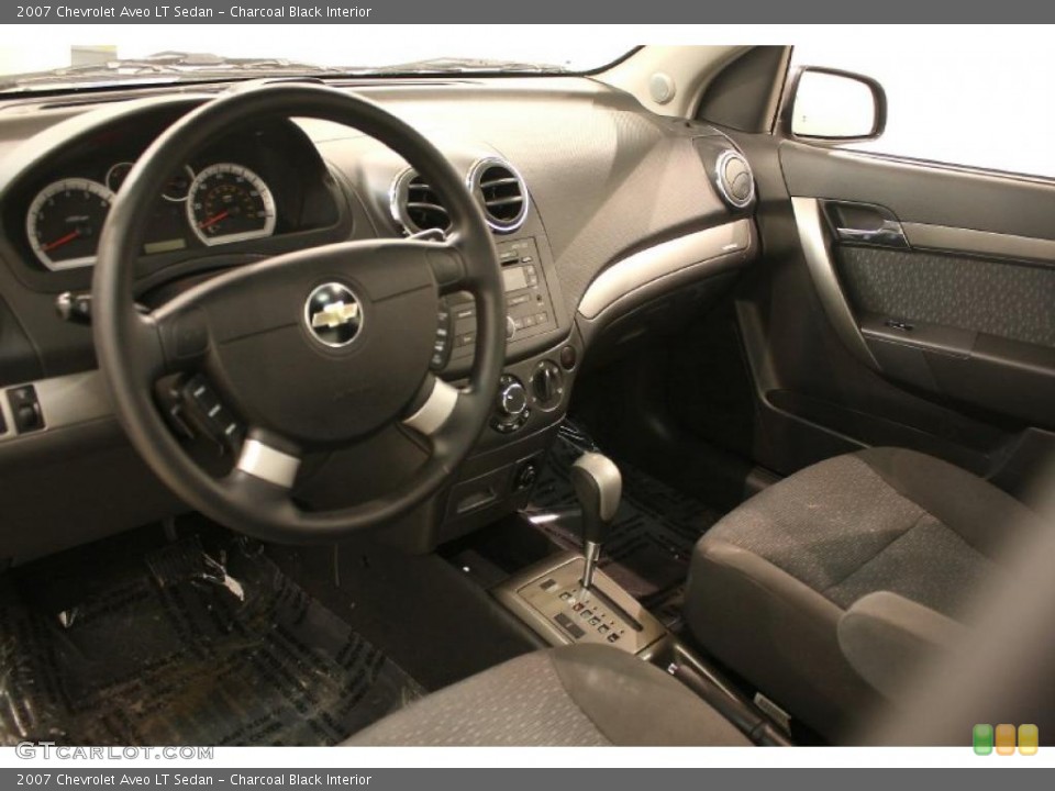 Charcoal Black Interior Prime Interior for the 2007 Chevrolet Aveo LT Sedan #41485255