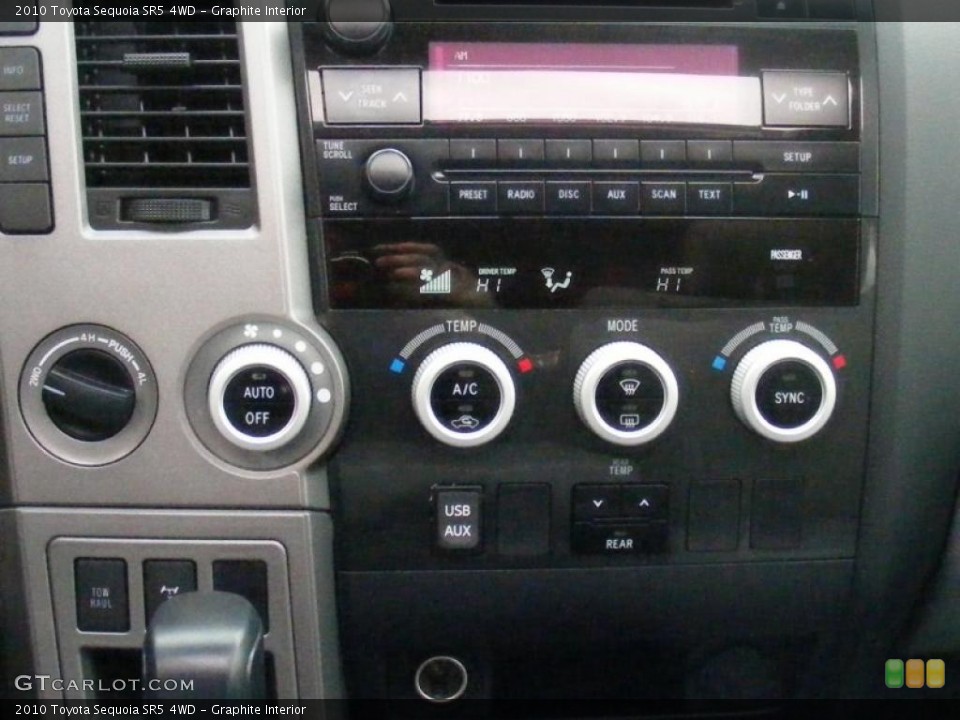 Graphite Interior Controls for the 2010 Toyota Sequoia SR5 4WD #41487435