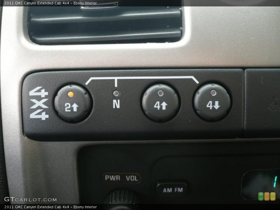 Ebony Interior Controls for the 2011 GMC Canyon Extended Cab 4x4 #41489259