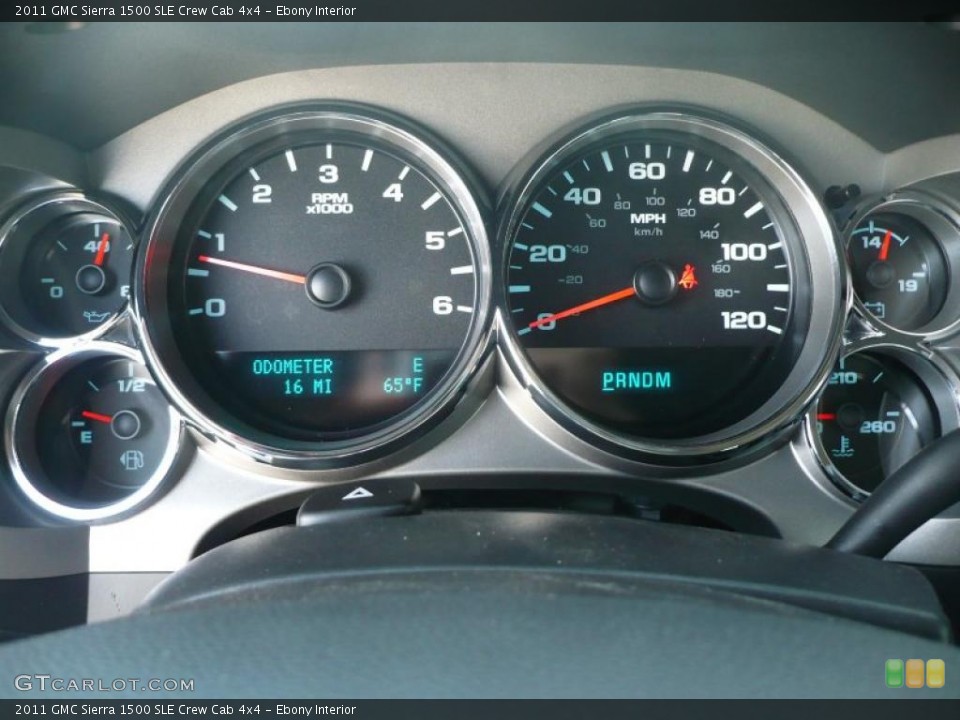 Ebony Interior Gauges for the 2011 GMC Sierra 1500 SLE Crew Cab 4x4 #41489811