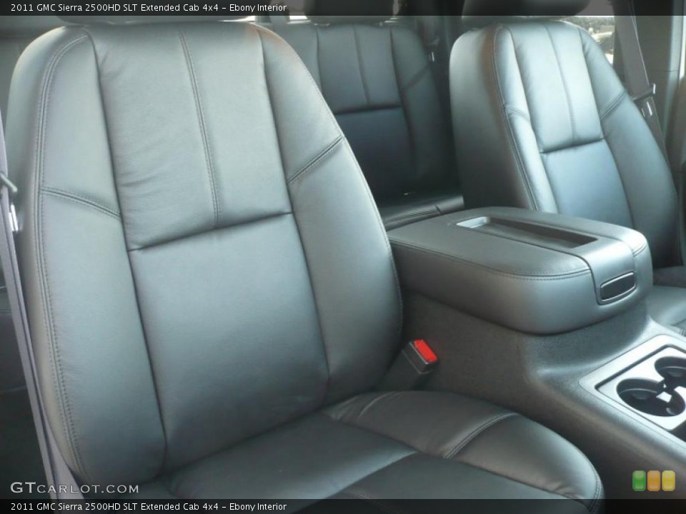 Ebony Interior Photo for the 2011 GMC Sierra 2500HD SLT Extended Cab 4x4 #41490691