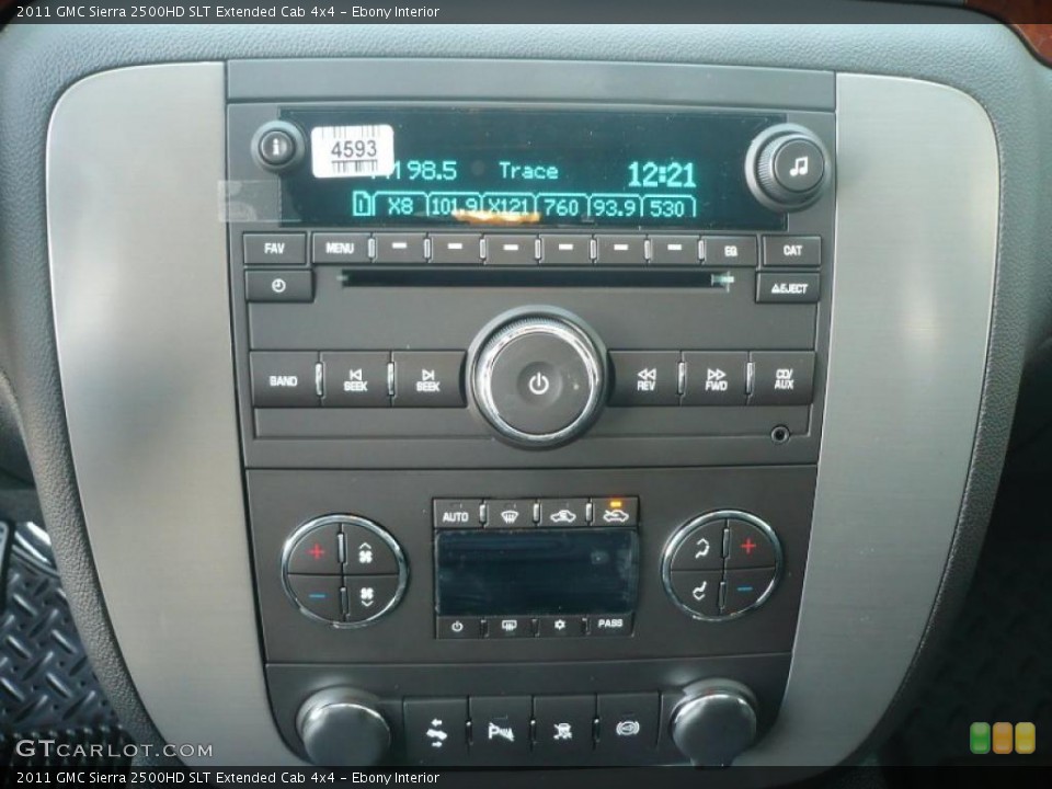 Ebony Interior Controls for the 2011 GMC Sierra 2500HD SLT Extended Cab 4x4 #41490719