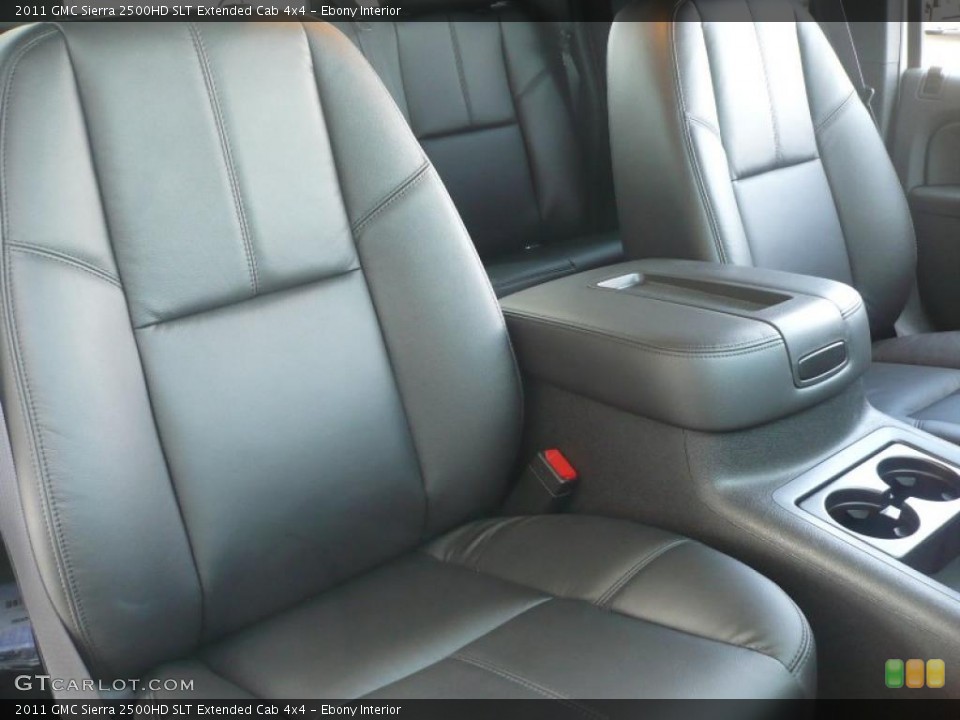 Ebony Interior Photo for the 2011 GMC Sierra 2500HD SLT Extended Cab 4x4 #41490836