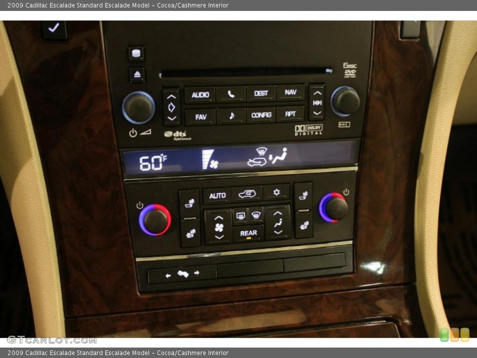 Cocoa/Cashmere Interior Controls for the 2009 Cadillac Escalade  #41491058