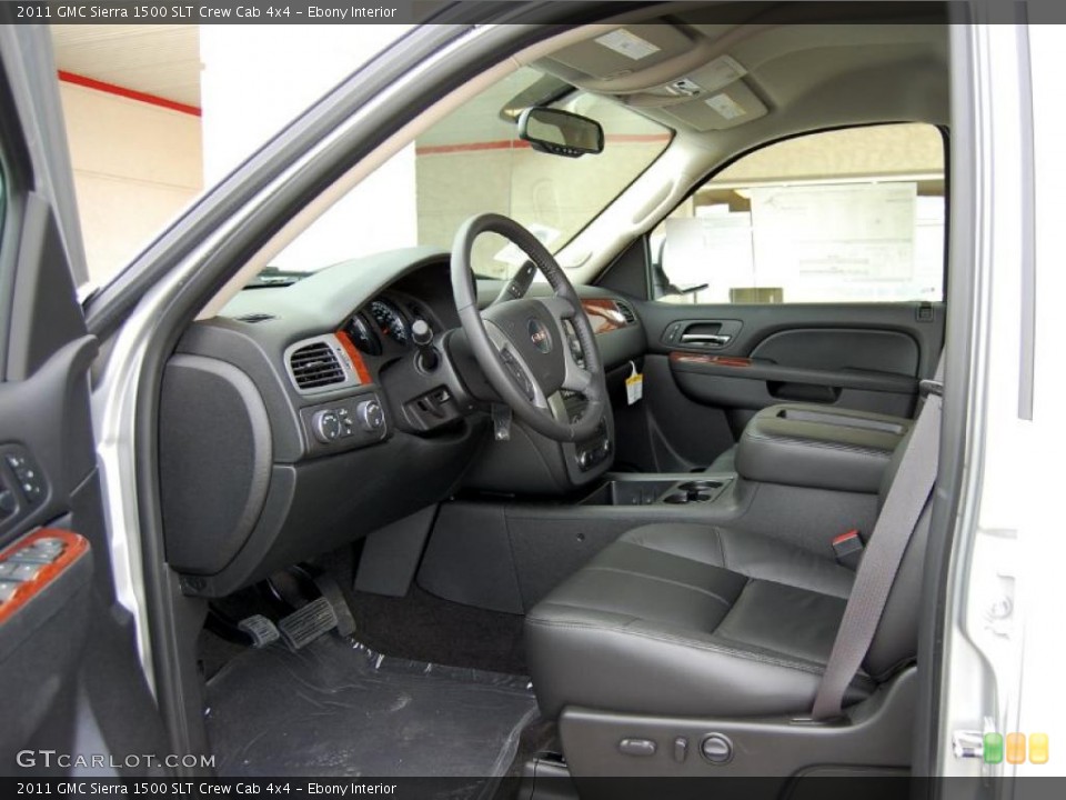 Ebony Interior Photo for the 2011 GMC Sierra 1500 SLT Crew Cab 4x4 #41491211