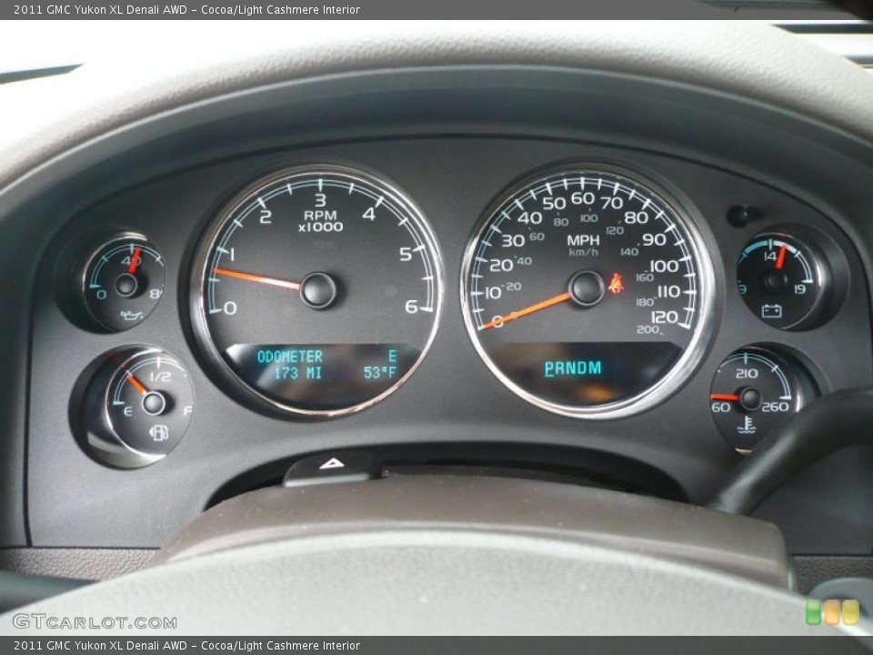 Cocoa/Light Cashmere Interior Gauges for the 2011 GMC Yukon XL Denali AWD #41492203