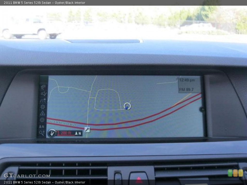 Oyster/Black Interior Navigation for the 2011 BMW 5 Series 528i Sedan #41492739