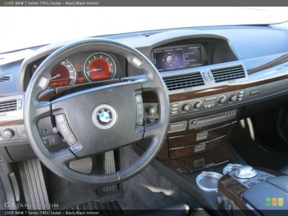 Black/Black Interior Dashboard for the 2005 BMW 7 Series 745Li Sedan #41493775