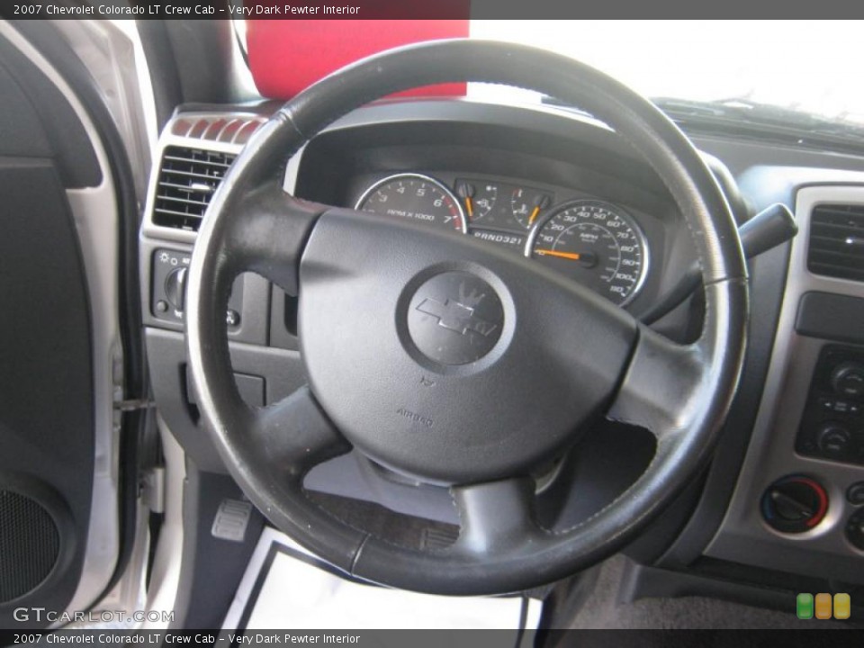 Very Dark Pewter Interior Steering Wheel for the 2007 Chevrolet Colorado LT Crew Cab #41495759