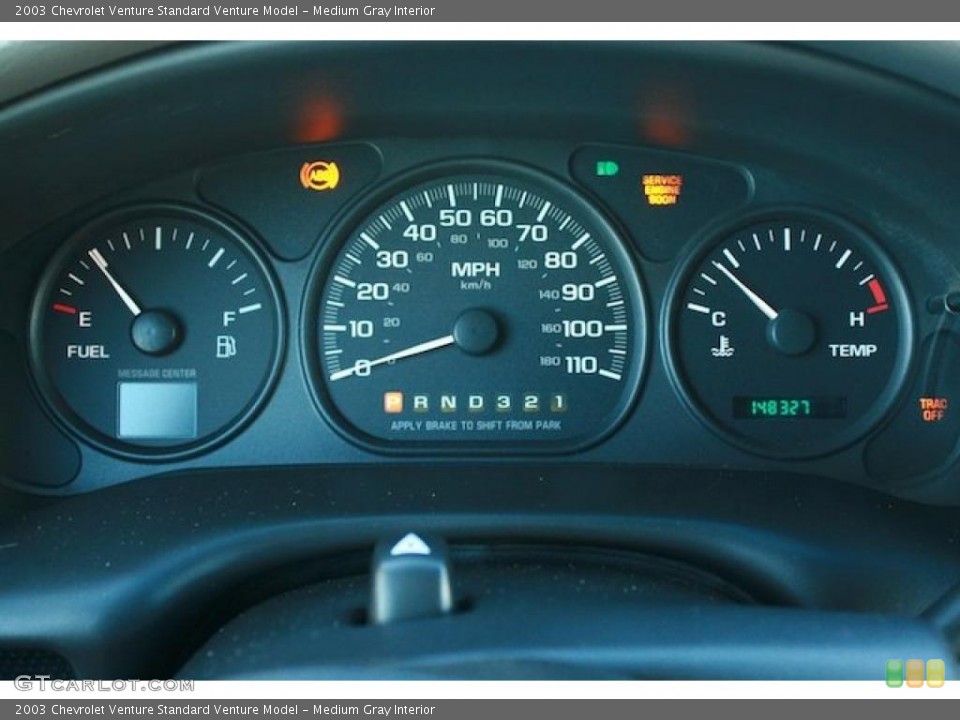 Medium Gray Interior Gauges for the 2003 Chevrolet Venture  #41496689