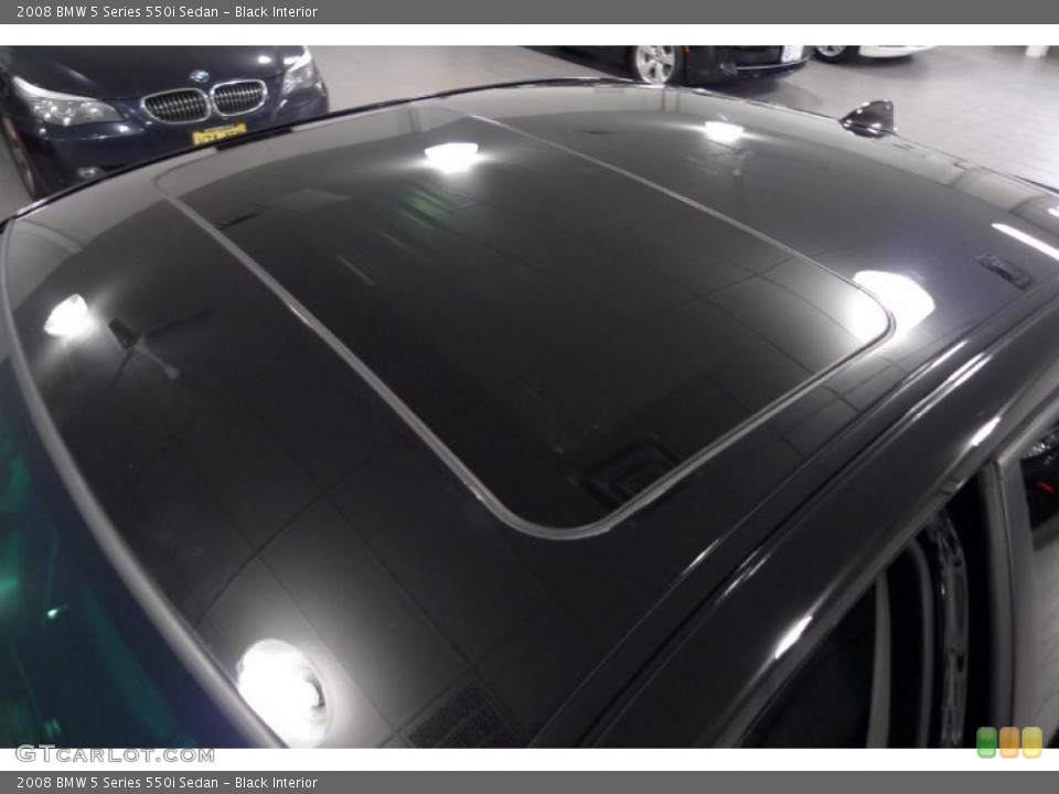 Black Interior Sunroof for the 2008 BMW 5 Series 550i Sedan #41499414
