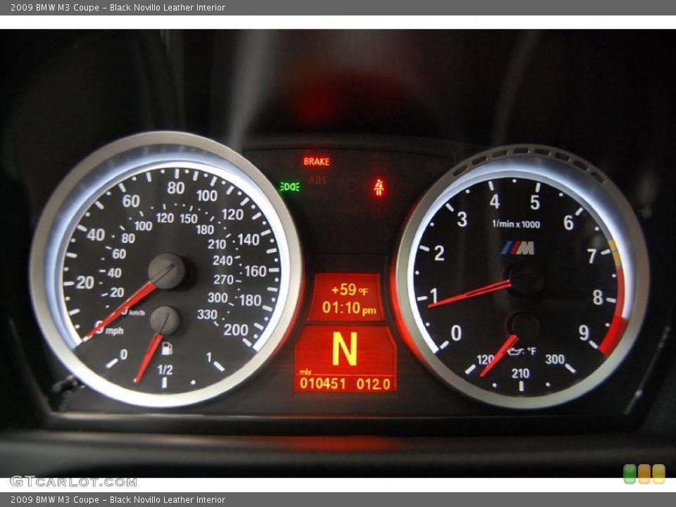 Black Novillo Leather Interior Gauges for the 2009 BMW M3 Coupe #41499870