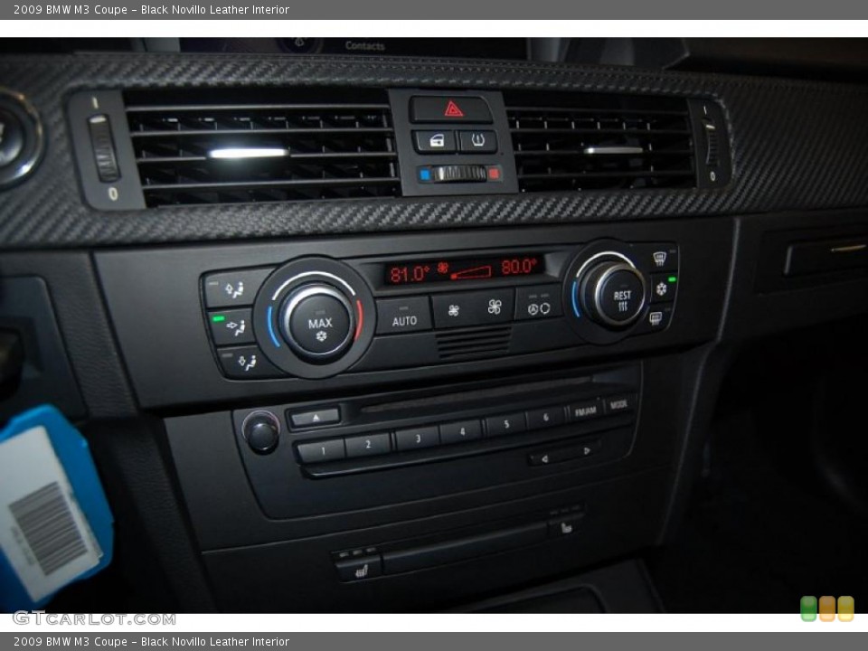 Black Novillo Leather Interior Controls for the 2009 BMW M3 Coupe #41499938