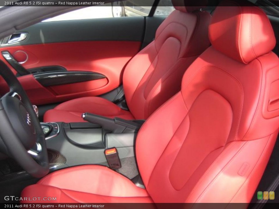 Red Nappa Leather Interior Photo for the 2011 Audi R8 5.2 FSI quattro #41500533