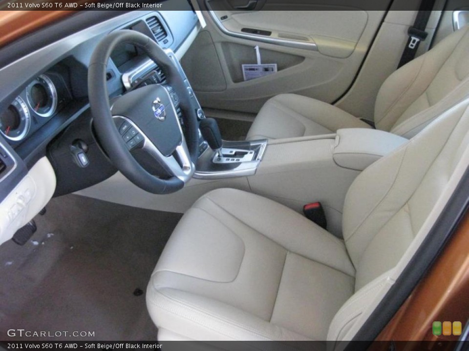 Soft Beige/Off Black Interior Photo for the 2011 Volvo S60 T6 AWD #41501958