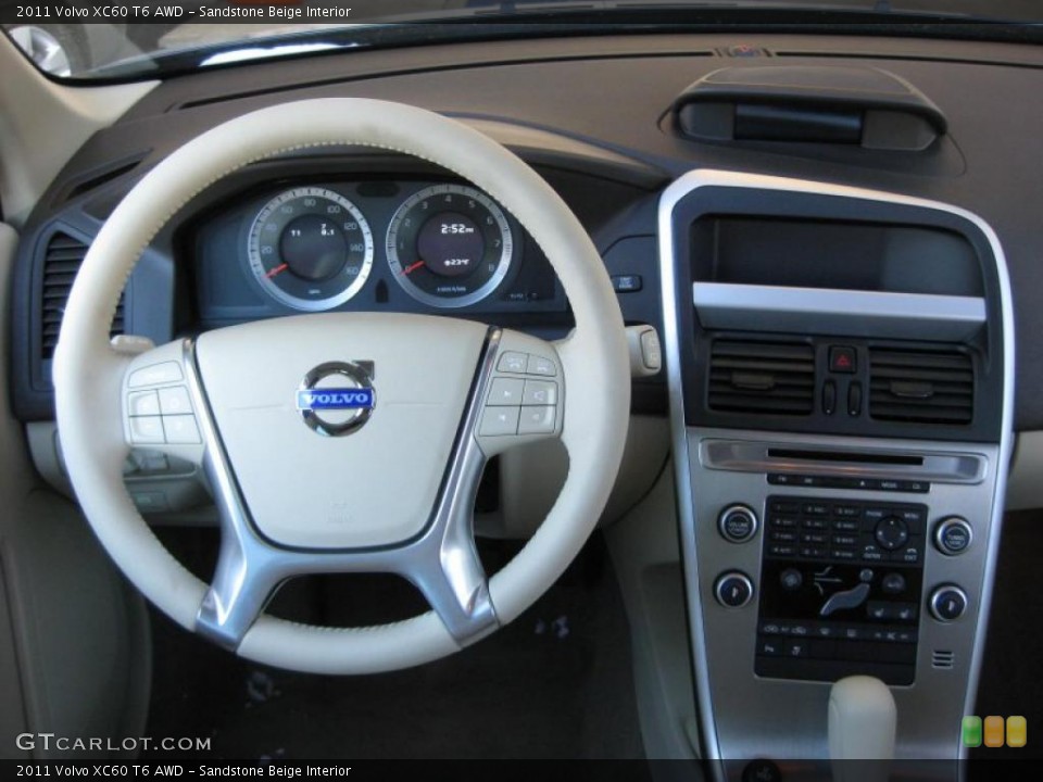 Sandstone Beige Interior Dashboard for the 2011 Volvo XC60 T6 AWD #41502526