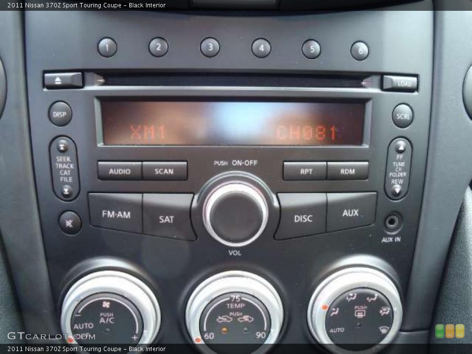 Black Interior Controls for the 2011 Nissan 370Z Sport Touring Coupe #41508897