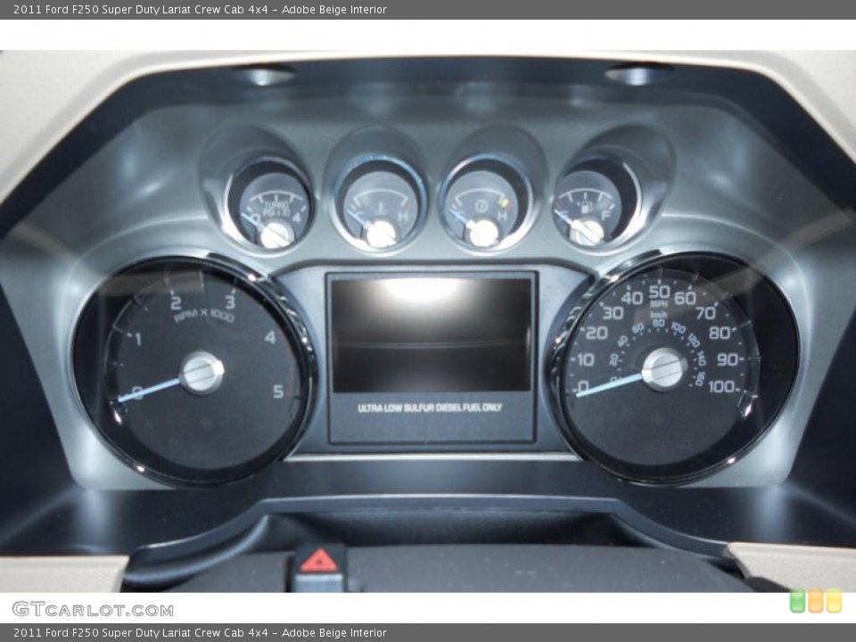 Adobe Beige Interior Gauges for the 2011 Ford F250 Super Duty Lariat Crew Cab 4x4 #41509741