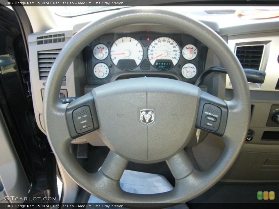 Medium Slate Gray Interior Steering Wheel for the 2007 Dodge Ram 1500 SLT Regular Cab #41510433