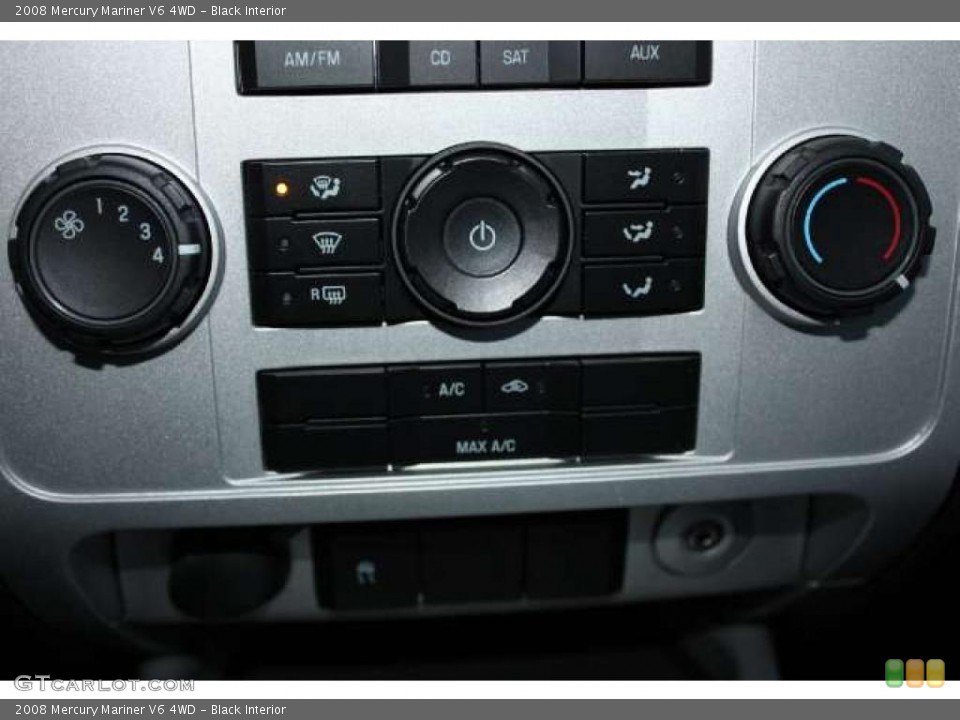 Black Interior Controls for the 2008 Mercury Mariner V6 4WD #41511937