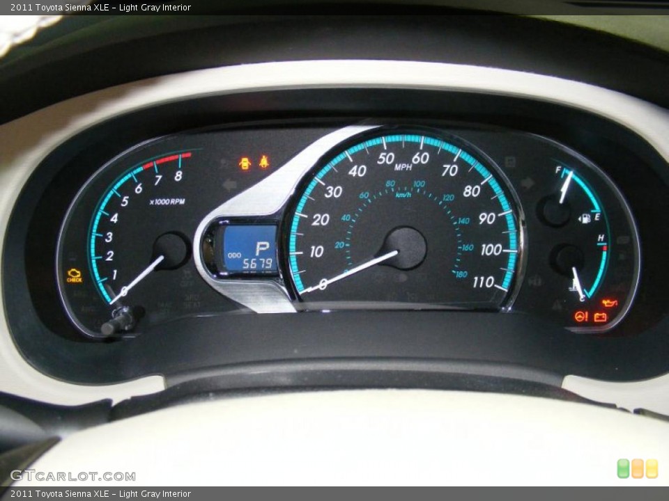 Light Gray Interior Gauges for the 2011 Toyota Sienna XLE #41517029