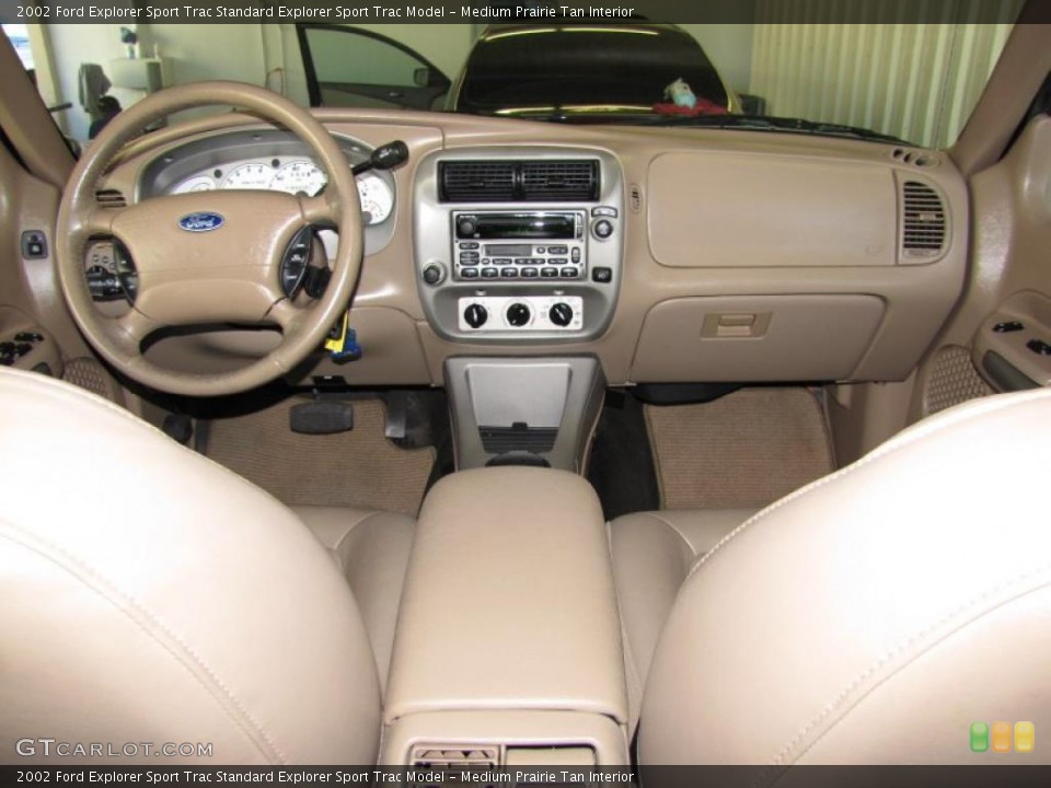 Medium Prairie Tan Interior Dashboard for the 2002 Ford Explorer Sport Trac  #41517941