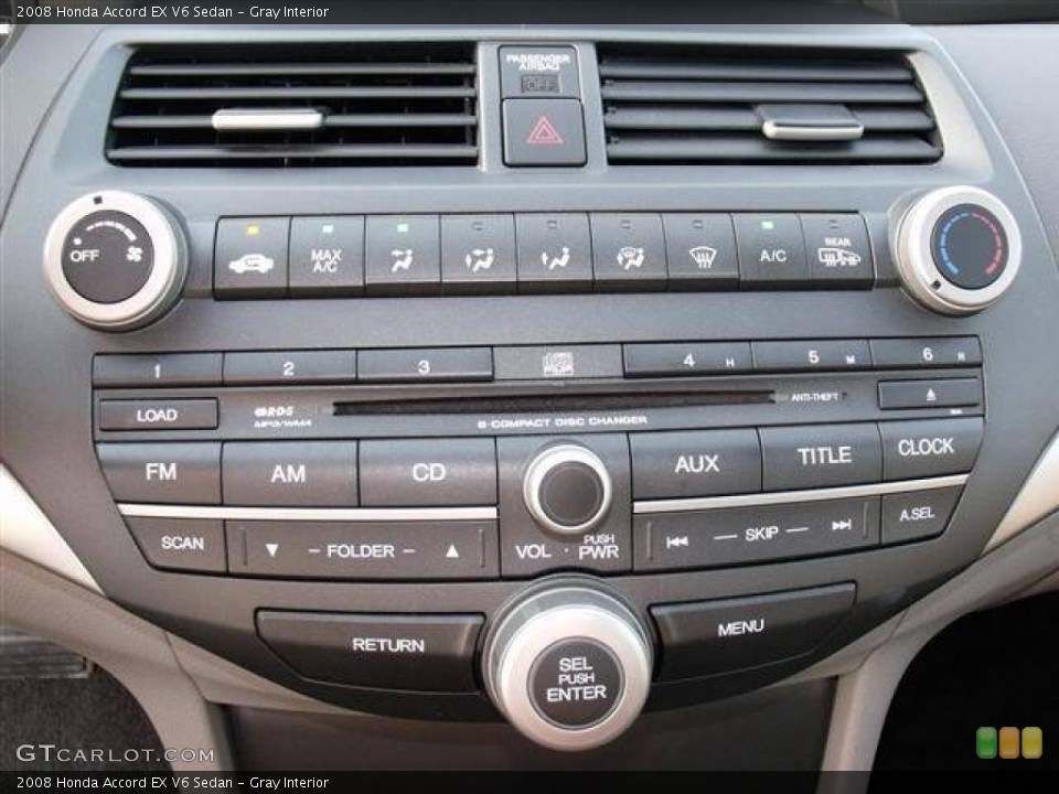 Gray Interior Controls for the 2008 Honda Accord EX V6 Sedan #41519413