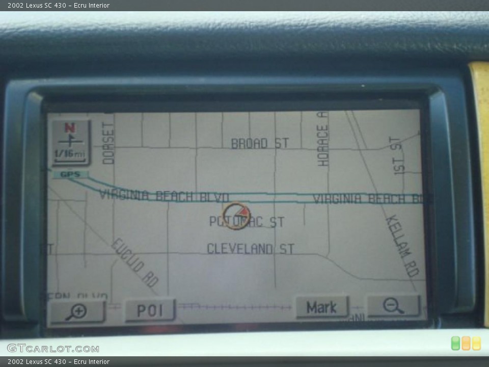 Ecru Interior Navigation for the 2002 Lexus SC 430 #41519575